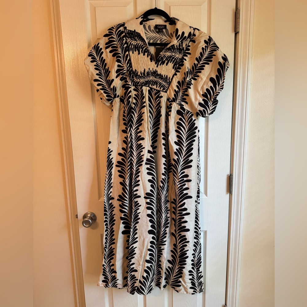 Elegant Black and White Women's Dress